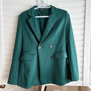 Silky blazer, green, size small